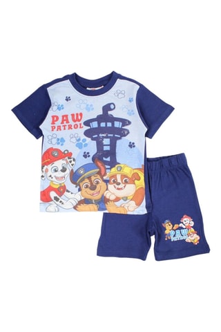 Camiseta y short La Patrulla Canina - Azul - Blanco, azul y marrón