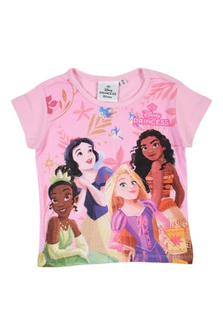 Camiseta y short Princesas Disney - Rosa  - Azul, amarillo, marrón y rosa