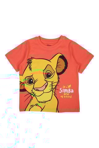 Camiseta Simba El Rey León Disney  - Negro, amarillo, naranja y rosa