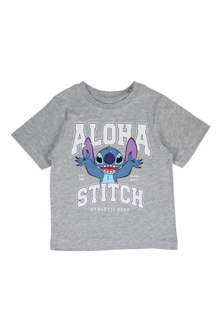 Camiseta y short Stitch Lilo y Stitch Disney - Azul, gris y rosa
