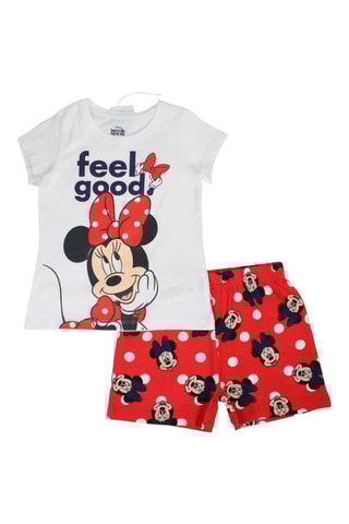 Camiseta y short Mickey Disney - Blanco - Blanco, negro, rojo y azul