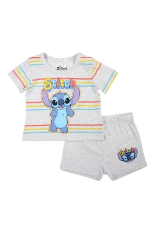 Camiseta y short Stitch Lilo y Stitch Disney  - Gris