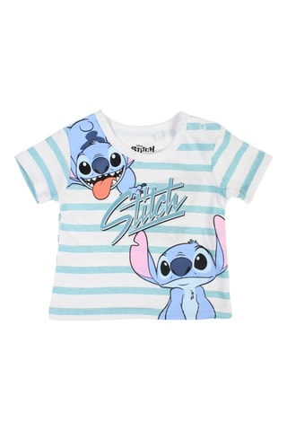 Camiseta y short Stitch Lilo y Stitch Disney - Verde y blanco - Blanco, negro, verde y rosa