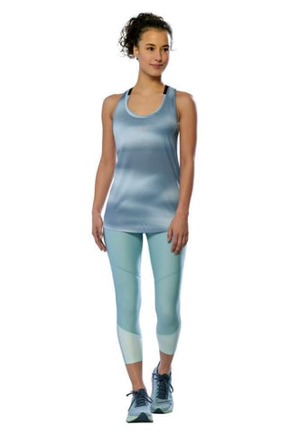 Camiseta de tirantes de running tie-dye - Verde