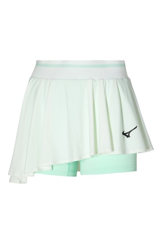 Falda asimétrica de entrenamiento - Blanco y verde agua