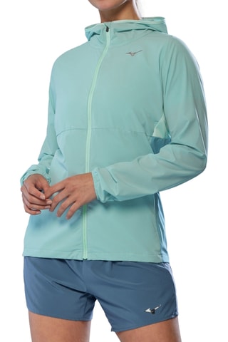 Chaqueta de running con capucha - Celeste