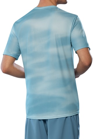 Camiseta de running tie-dye - Celeste