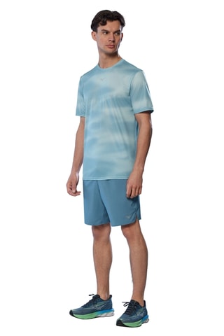 Camiseta de running tie-dye - Celeste