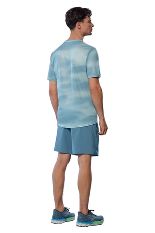 Camiseta de running tie-dye - Celeste