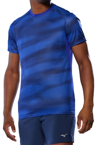 Camiseta de running tie-dye - Azul eléctrico