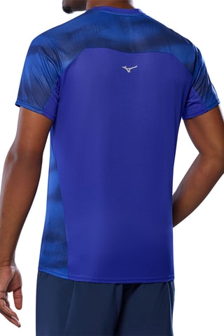 Camiseta de running tie-dye - Azul eléctrico