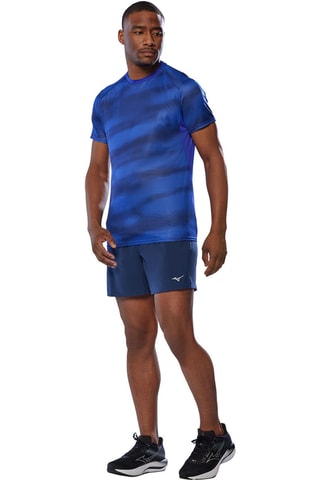 Camiseta de running tie-dye - Azul eléctrico