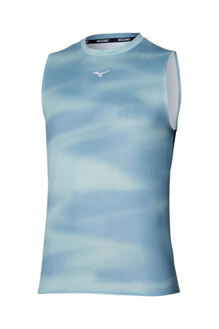 Camiseta de tirantes de running tie-dye - Celeste