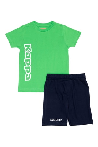 T-shirt e calções - Branco e verde