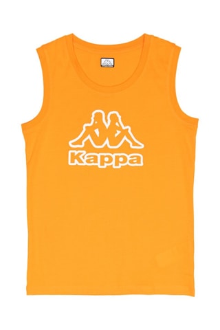 Camiseta de tirantes  - Blanco y naranja