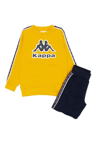 Conjunto de sudadera y pantalón de chándal  - Azul y amarillo