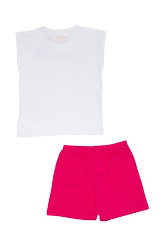 Camiseta - Blanco y rosa