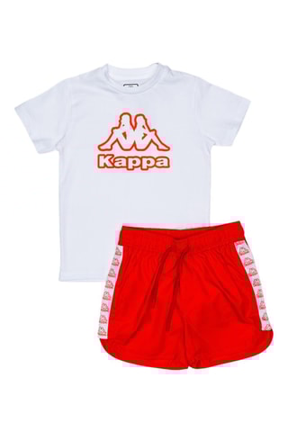 T-shirts e calções - Branco e vermelho