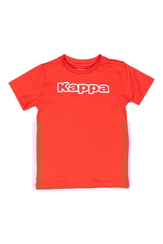 T-shirt e calções - Branco, preto e vermelho