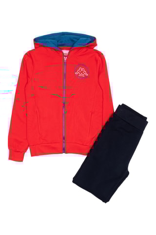 Set Sweater met Capuchon en Joggingbroek-   - Zwart en rood