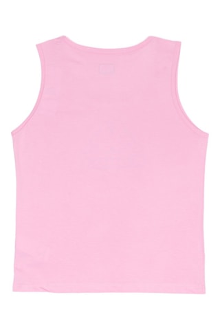 Camiseta de tirantes  - Blanco, negro y rosa