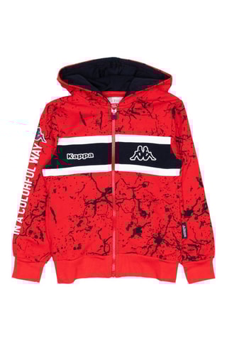 Conjunto de sudadera con capucha y pantalón de chándal  - Rojo y azul