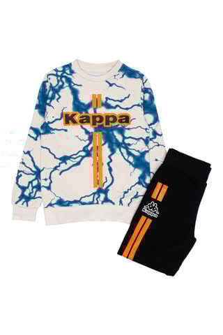 Conjunto de sudadera y pantalón de chándal  - Blanco y negro