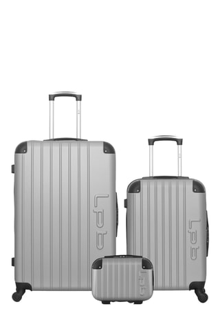 Juego de 2 maletas y vanity Hambourg (S/L/K) - 55/75/23 cm - Gris