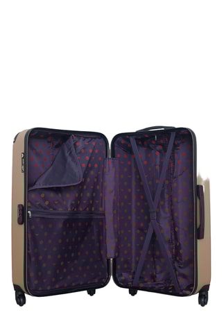 Juego de 2 maletas y vanity Hambourg - 65/75/23 cm - Beige