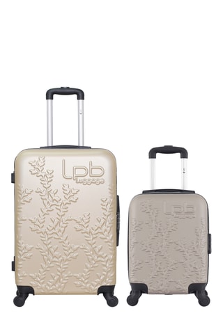 Maleta XXS y maleta mediana Nais - 46/65 cm - Beige