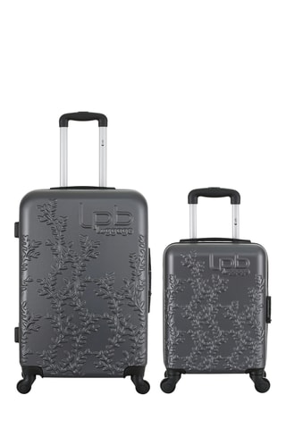 Maleta XXS y maleta mediana Nais - 46/65 cm - Gris oscuro