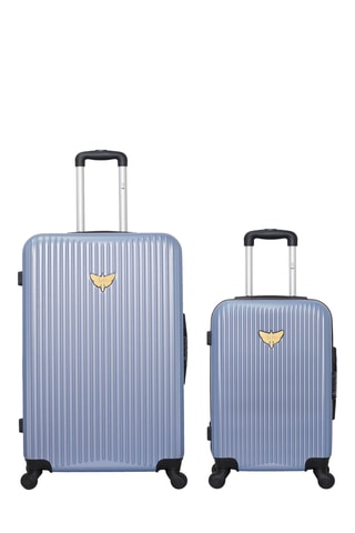 Maleta de cabina y maleta grande Agata - Celeste - 55/75 cm - Azul