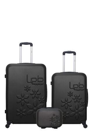 Juego de 2 maletas y vanity Eleonor - 75/65/30 cm - Negro