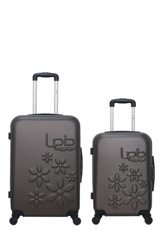 Maleta de cabina y maleta mediana Eleonor - 55/65 cm - Gris oscuro