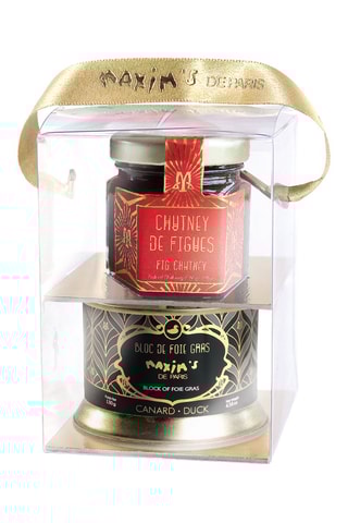 Coffret bloc de foie gras de canard et chutney de figues - 180 g
