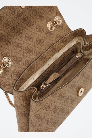 Schoudertas Erica - Beige, bruin en goudkleurig