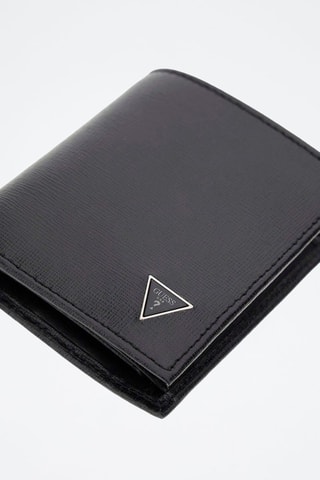 Leren Portefeuille Milano - Zwart en zilverkleurig