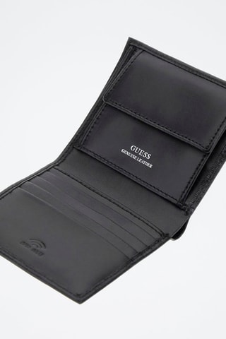 Leren Portefeuille Milano - Zwart en zilverkleurig