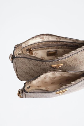 Schoudertas en Trendy Handtas Noelle - Beige, bruin en goudkleurig