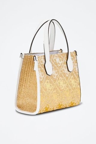 Cabas Silvana - Blanc, beige et doré