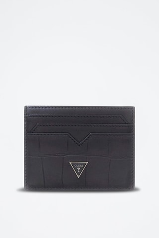 Leren Pasjeshouder Torino - Zwart en goudkleurig