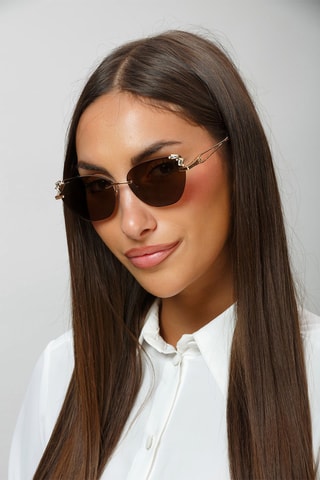 Zonnebril Dames - Goudkleurig