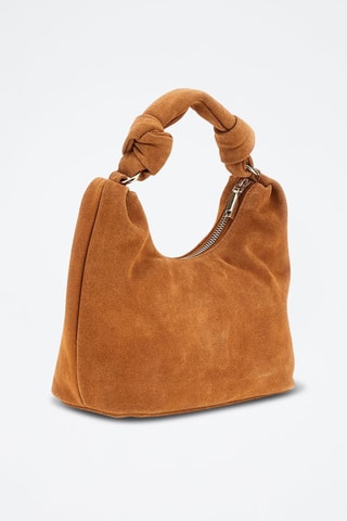 Nubuck Handtas Isotta - Goudkleurig en bruin