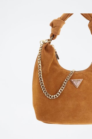 Nubuck Handtas Isotta - Goudkleurig en bruin