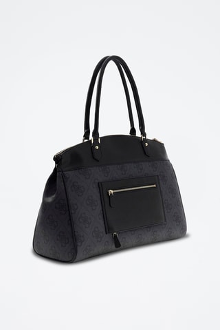 Sac porté épaule en cuir  - Gris foncé