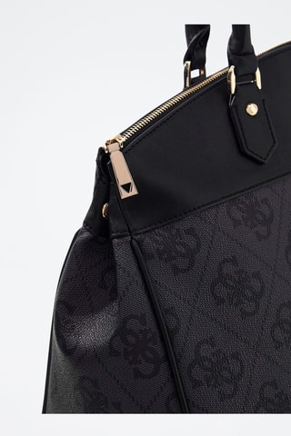 Sac porté épaule en cuir  - Gris foncé