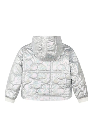 Gewatteerde Jas met Capuchon - Zilverkleurig - Billieblush