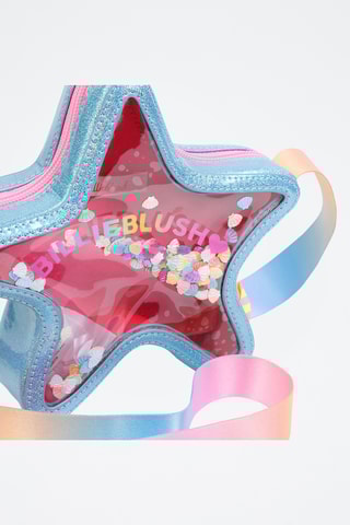 Schoudertas - Hemelsblauw en Wit