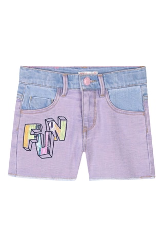 Shorts in jeans - Celeste e malva