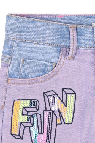 Shorts in jeans - Celeste e malva